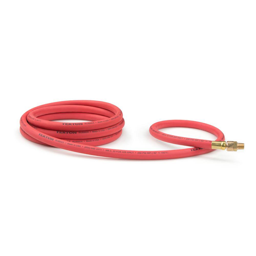 TEKTON 10 ft. x 38 in. I.D Rubber Whip Hose with Swivel (250 PSI) 46348