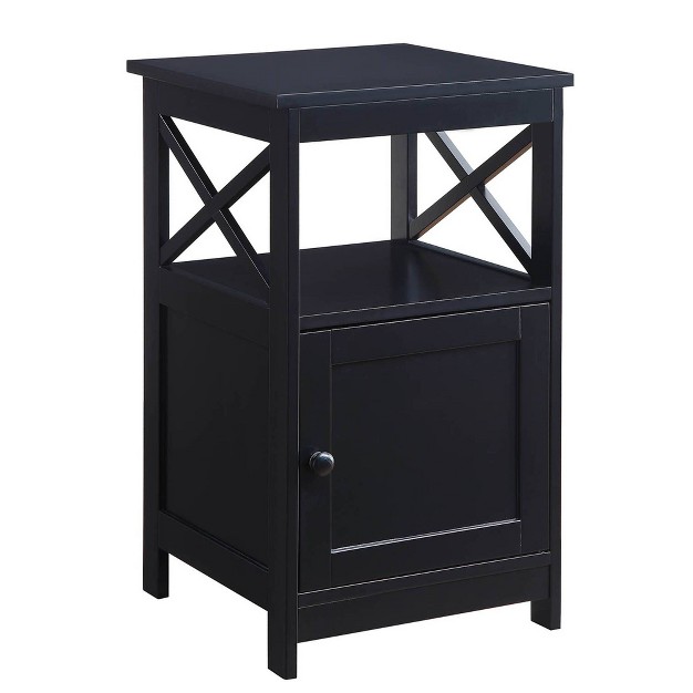 Oxford End Table With Storage Cabinet And Shelf Breighton Home