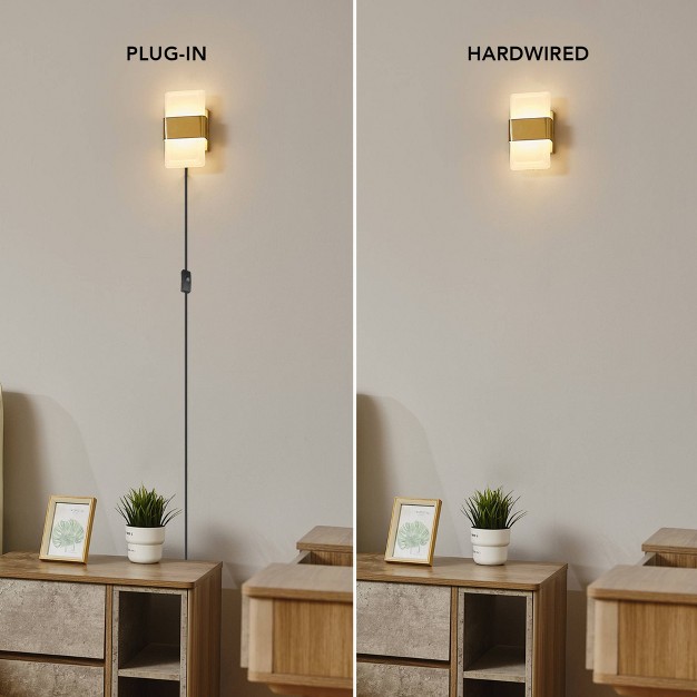 Elowen 1 light Led Integrated Wall Sconce With Frosted Acrylic Shade Globe Electric