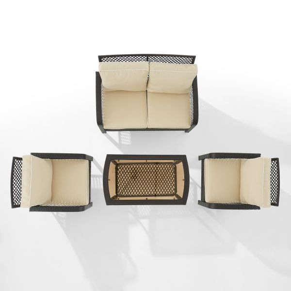 Tribeca 4Pc Outdoor Wicker Conversation Set