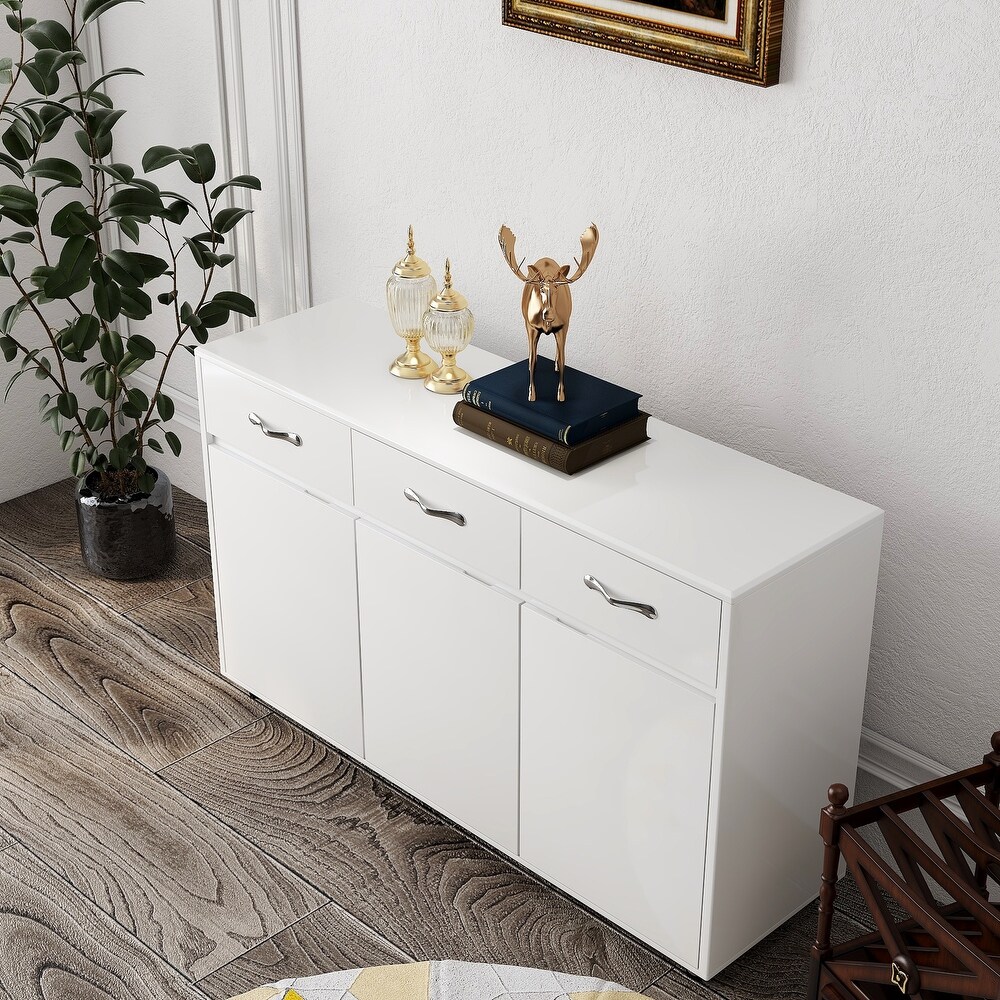 Kitchen Storage Sideboard with 3 Drawers and 3 Doors Buffet Cabinet