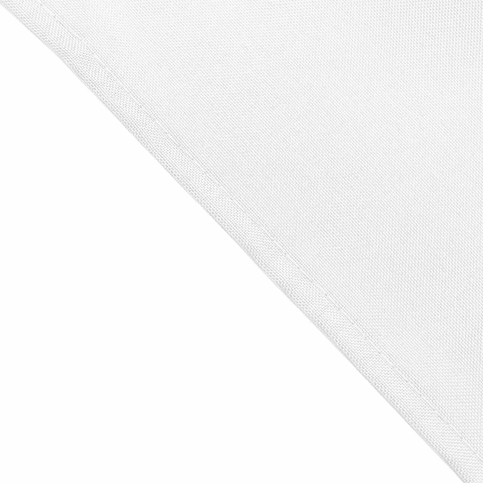 5 Pack White Cloth Napkins with Hemmed Edges, Reusable Polyester Dinner Linen Napkins - 17