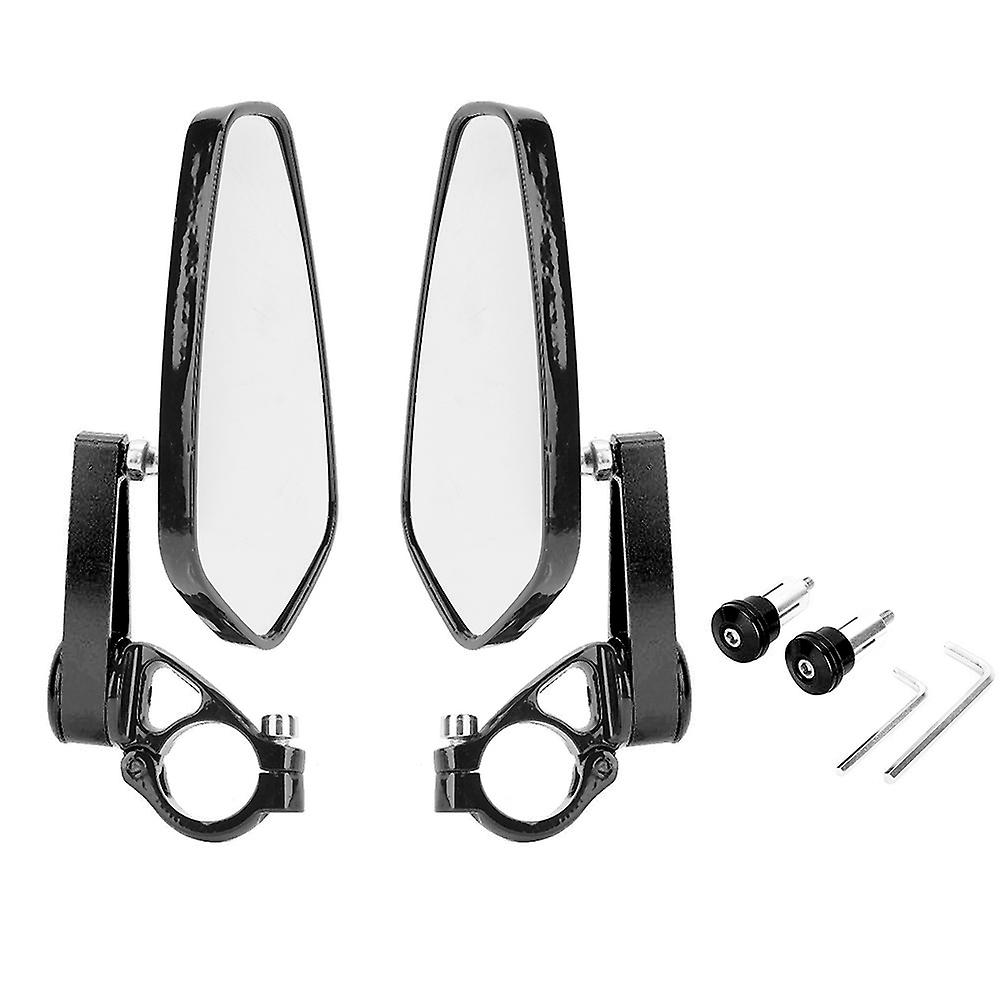 22mm Handlebar Rearview Mirrors For Street Racingmotorcycles Scooters Side Viewblack