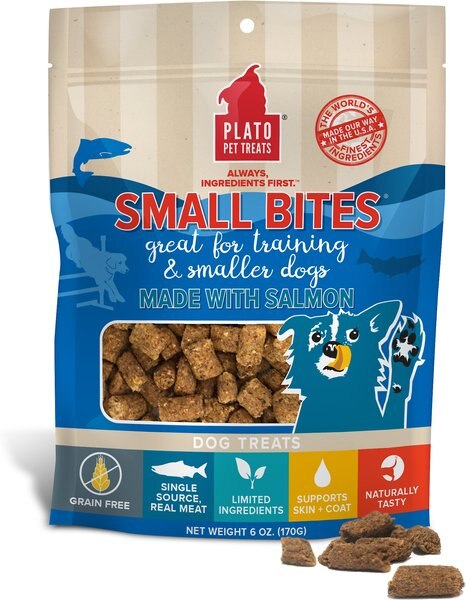 Plato Small Bites Salmon Grain-Free Dog Treats