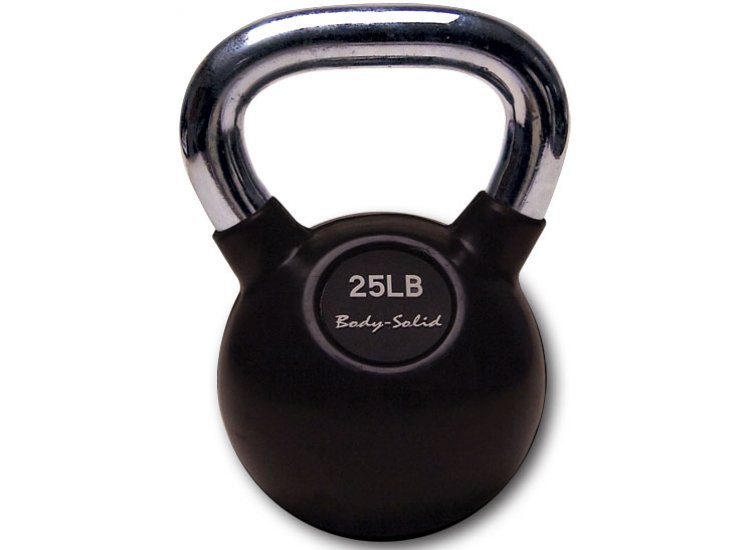 Body-Solid 25 lb Premium Rubber Coated Kettlebell