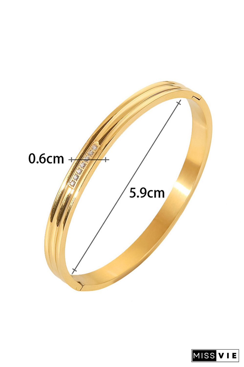 Gold Titanium Steel Bracelet MOQ 5pcs