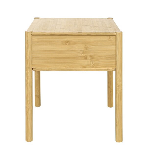 Natural Modern Accent Side Table for Bedroom Living Room