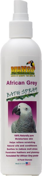 Mango Pet African Grey Bath Spray， 8-oz bottle