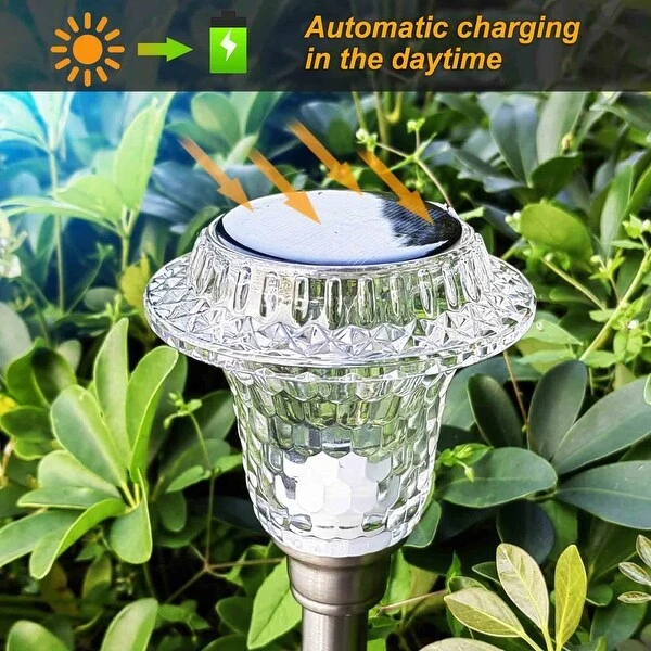 4pcs Garden Waterproof Outdoor Solar Lights for Yard,Landscape,Patio - Daylight 5000K - 6500K