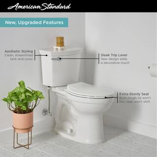 American Standard Champion Tall Height 2-Piece High-Efficiency 1.28 GPF Single Flush Elongated Toilet in White Seat Included (4-Pack) 747AA107SC4.020