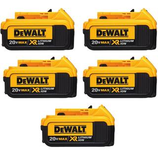 DW 20V MAX XR Premium Lithium-Ion 4.0Ah Battery Pack (5-Pack) DCB204-5