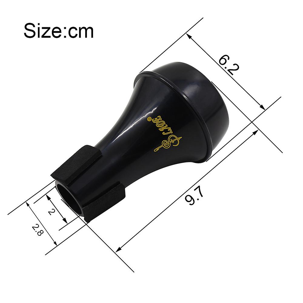 Mini Light-weight Practice Trumpet Straight Mute Silencer Sourdine Abs Material Black