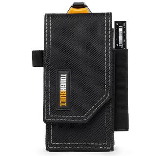 TOUGHBUILT Smart Phone Pouch Black with steel clasp and pockets for notebook and carpenter pencil TB-33