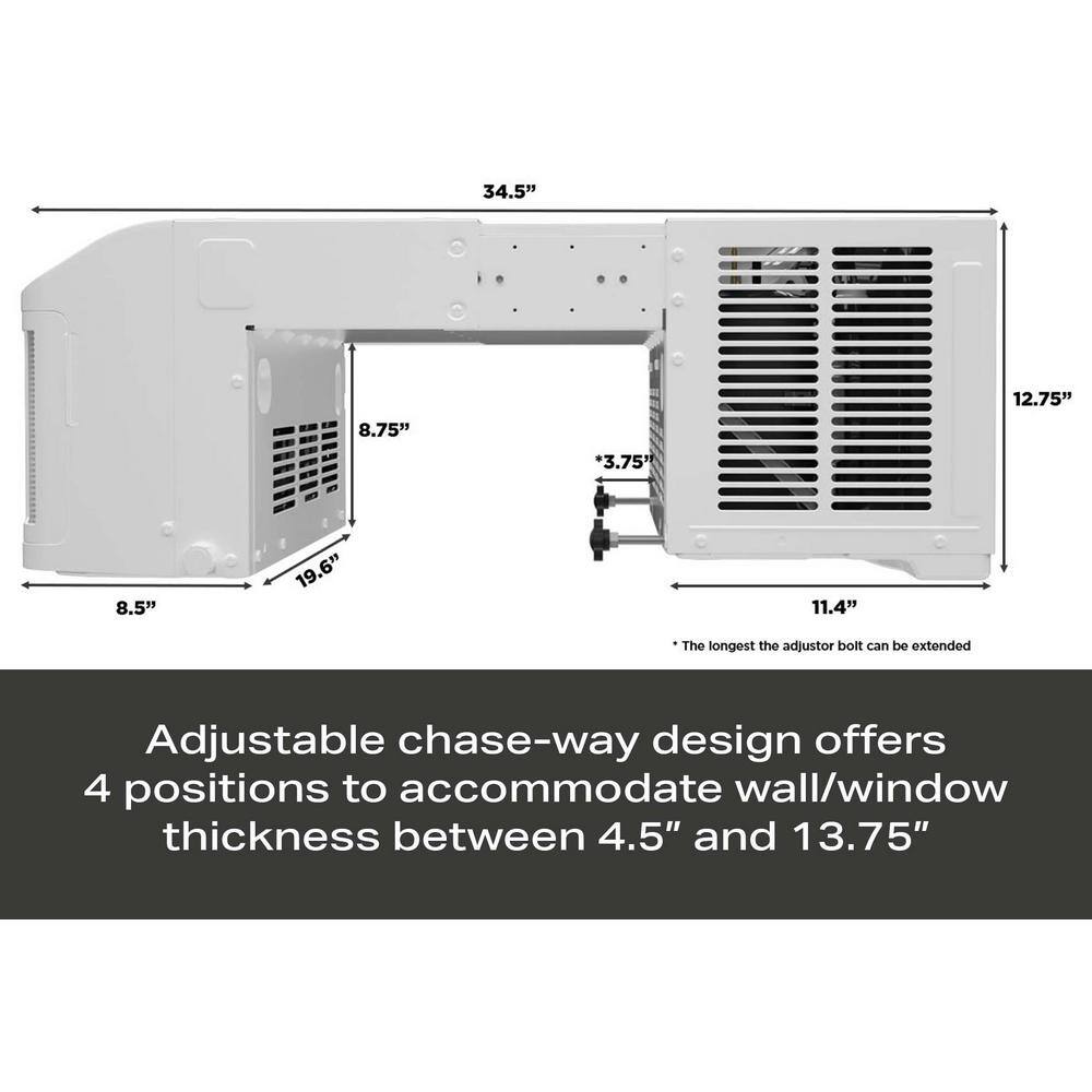 GE Profile 6100 BTU 115-Volt ClearView Ultra Quiet Window Air Conditioner for Small Rooms Full Window View Easy Install AHTT06BC