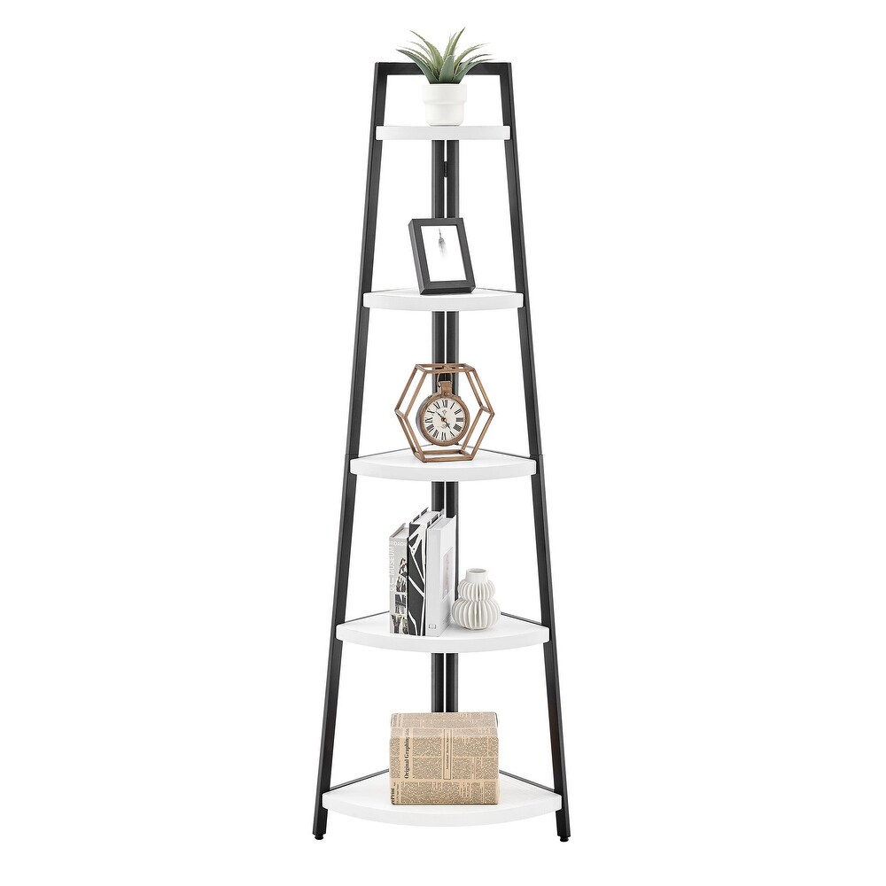 Danya B. Free Standing 5 Tier Pyramid Industrial Corner Shelf