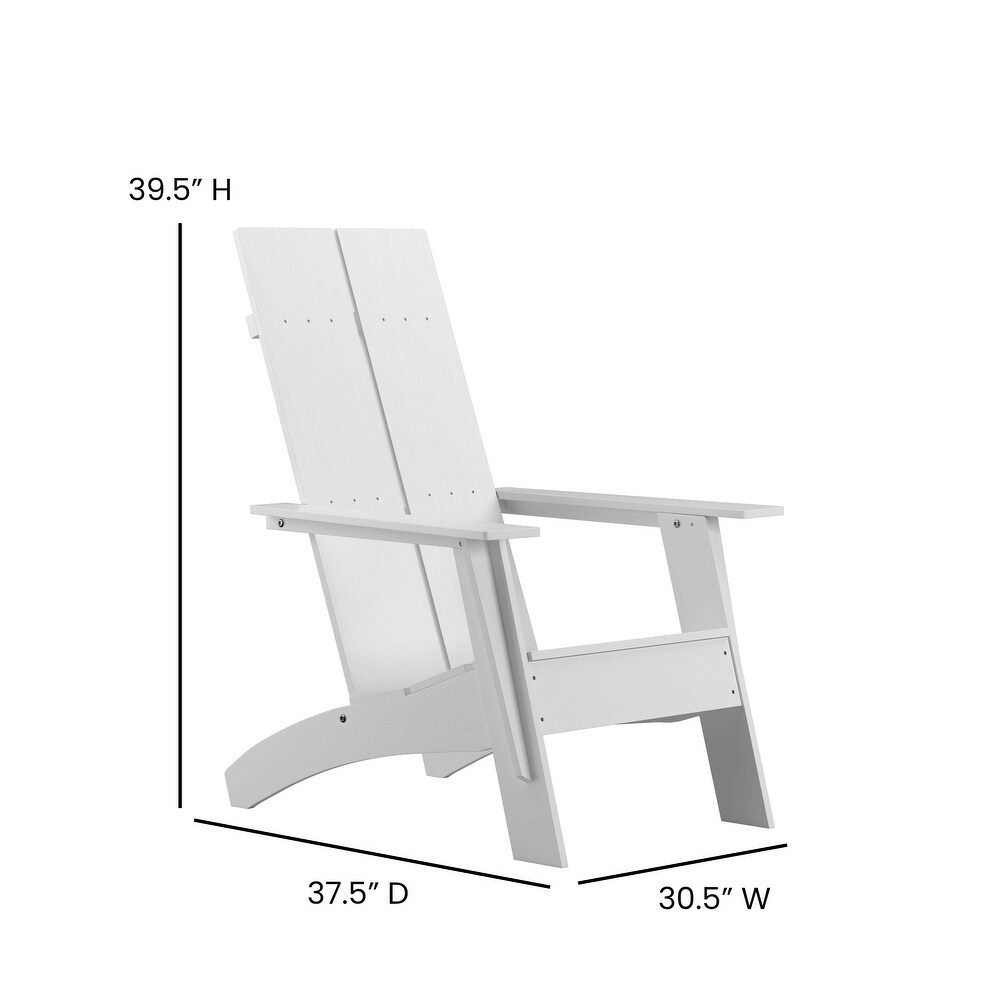 Modern Dual Slat Back Adirondack Style Chairs (Set of 2)