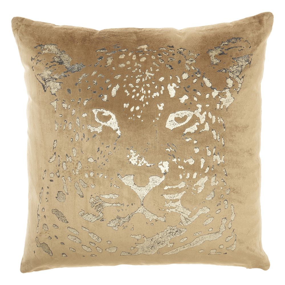 Mina Victory Gold Foil Print Throw Pillow