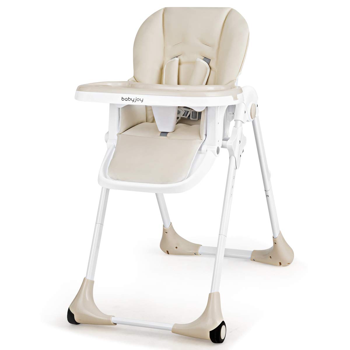 BABY JOY Convertible High Chair for Babies & Toddlers, Height Adjustable, Grow & Go High Chair w/Recline & Footrest