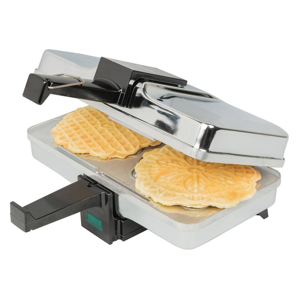 CucinaPro 2-Waffle Stainless Steel Pizzelle Waffle Maker 220-05P