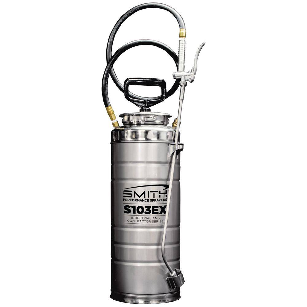 Smith Performance Sprayers 3.5 Gal. Stainless Steel Concrete Compression Sprayer S103EX with Viton Extreme Seals 190468