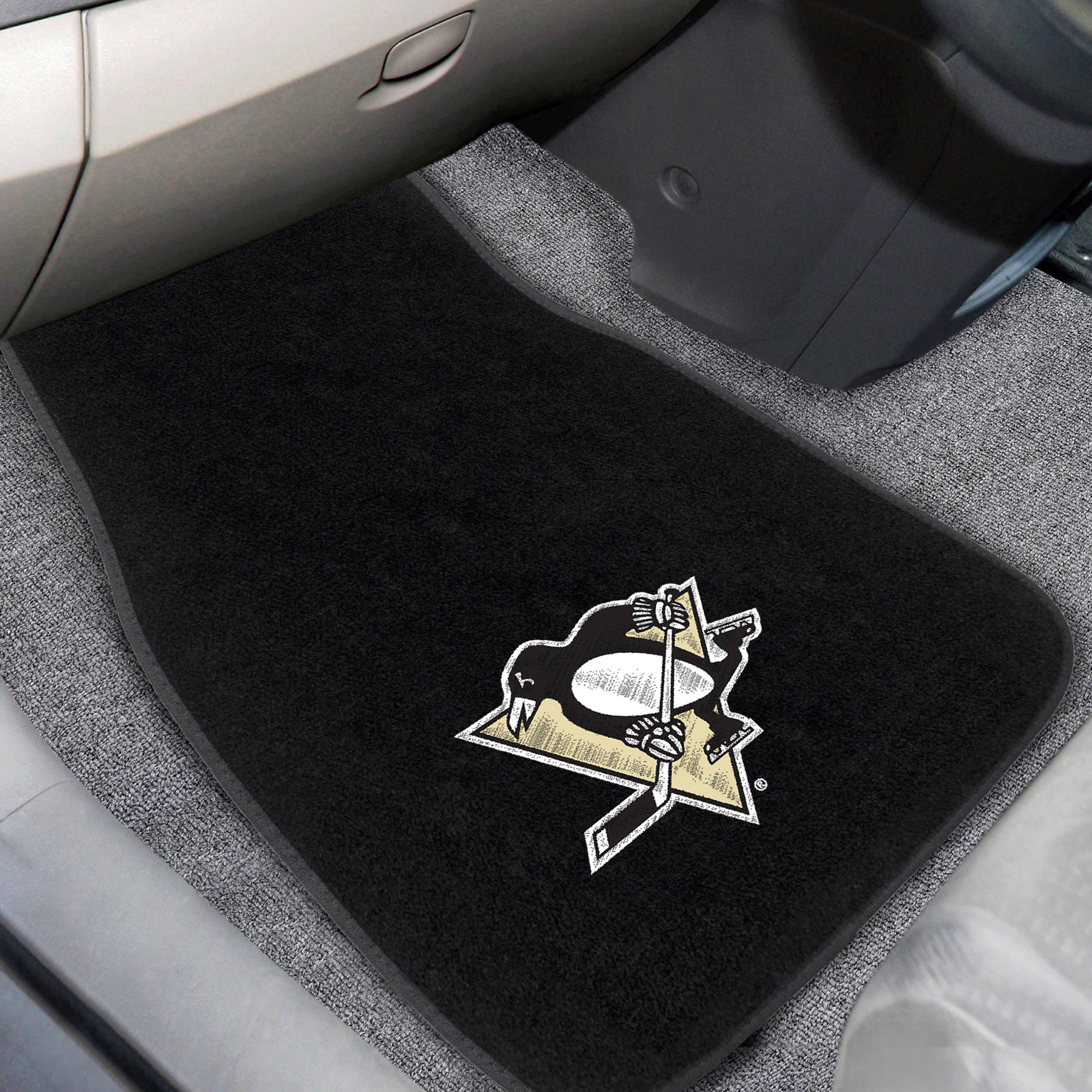 Pittsburgh Penguins NHL 2-pc Embroidered Car Mat Set