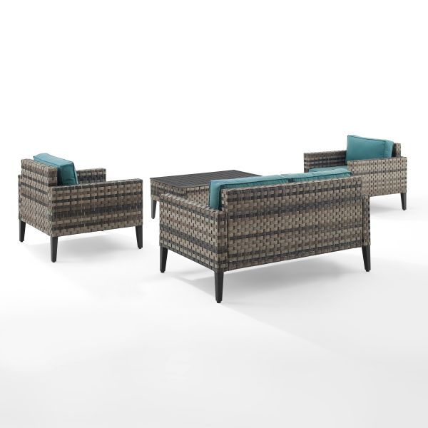 Prescott 4Pc Outdoor Wicker Conversation Set