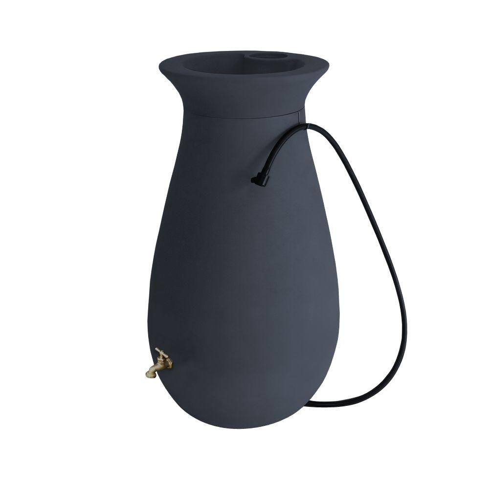 Algreen Cascata 65 Gal. Rain Barrel in Slate Grey 81201