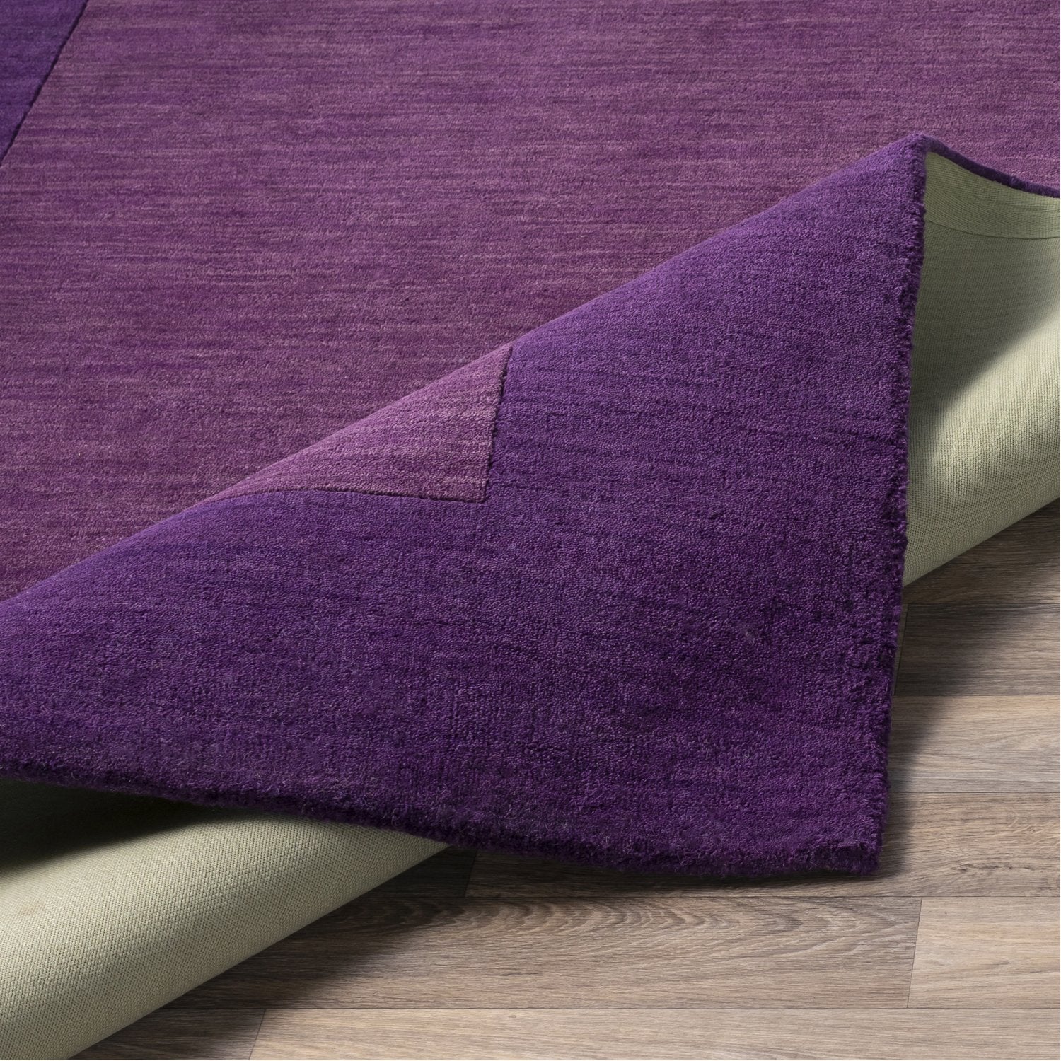 Mystique Collection Wool Area Rug in Aubergine and Dark Plum