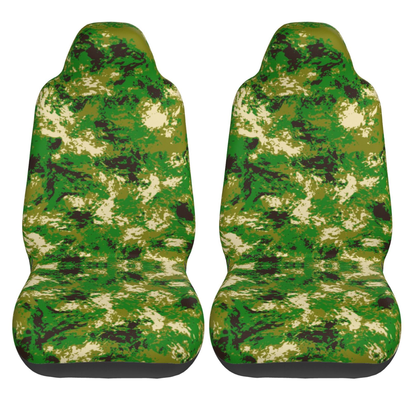 Camouflage Art Design Car Front Seat Covers Protectors ， Abstract Automotive Seat Covers for Cars Trucks Suv