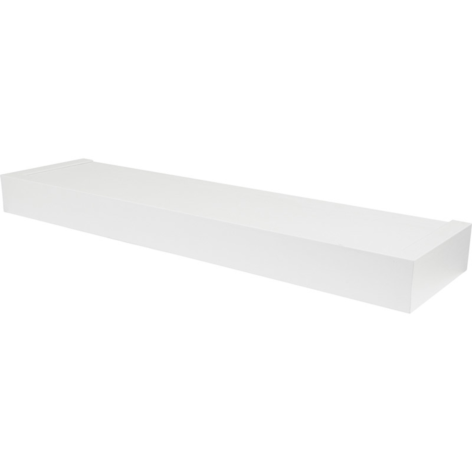 High and Mighty 2 in. H X 24 in. W X 6 in. D White Wood Floating Shelf