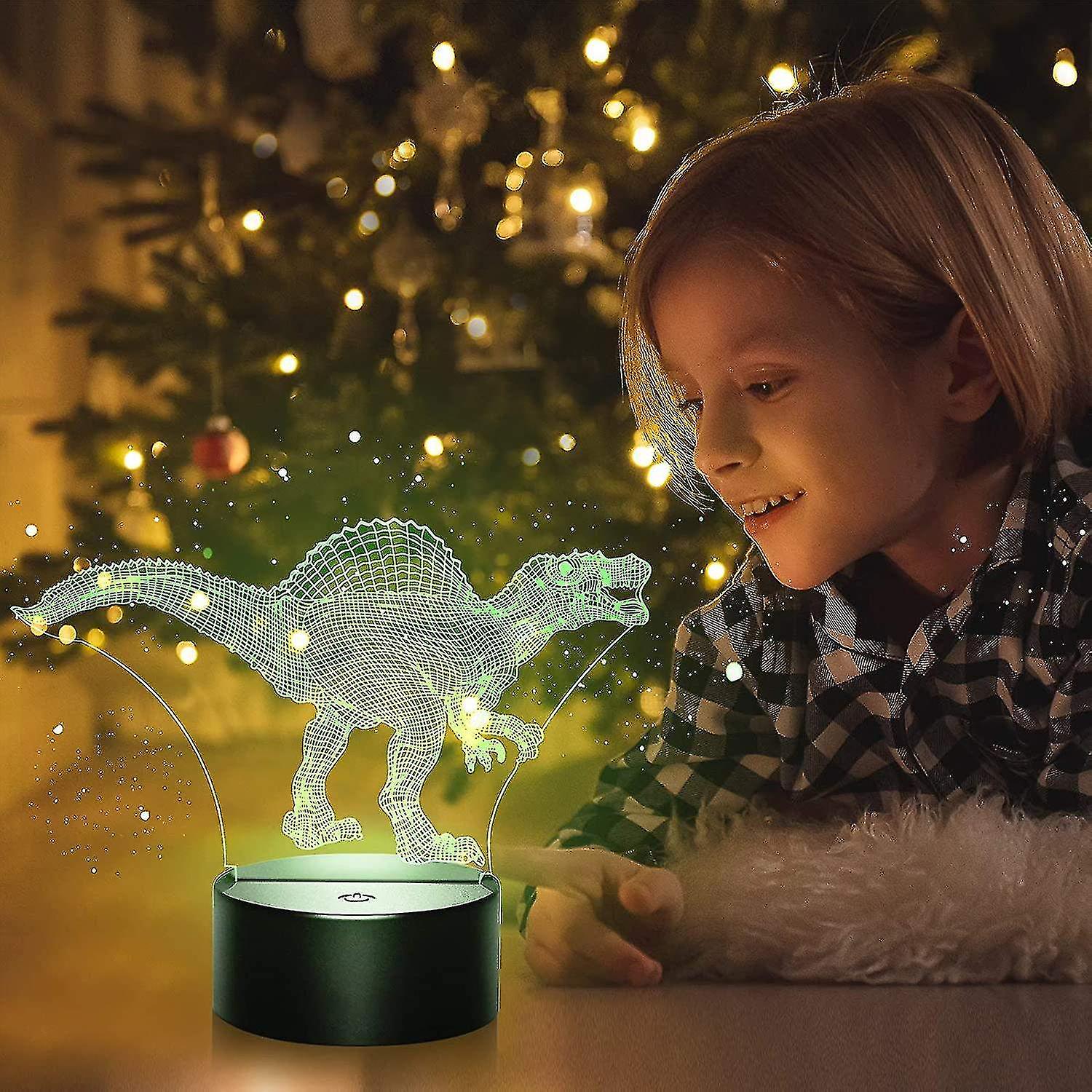 Night Light For Kids， 16 Colors 3d Spinosaurus Night Light