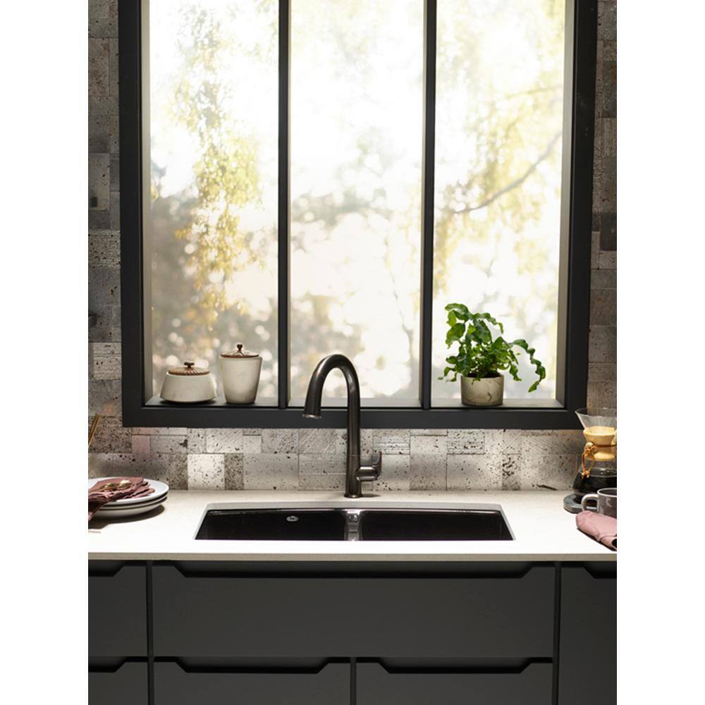 KOHLER Sensate Single-Handle Pull-Down Sprayer Kitchen Faucet with Konnect in Oil-Rubbed Bronze K-72218-WB-2BZ