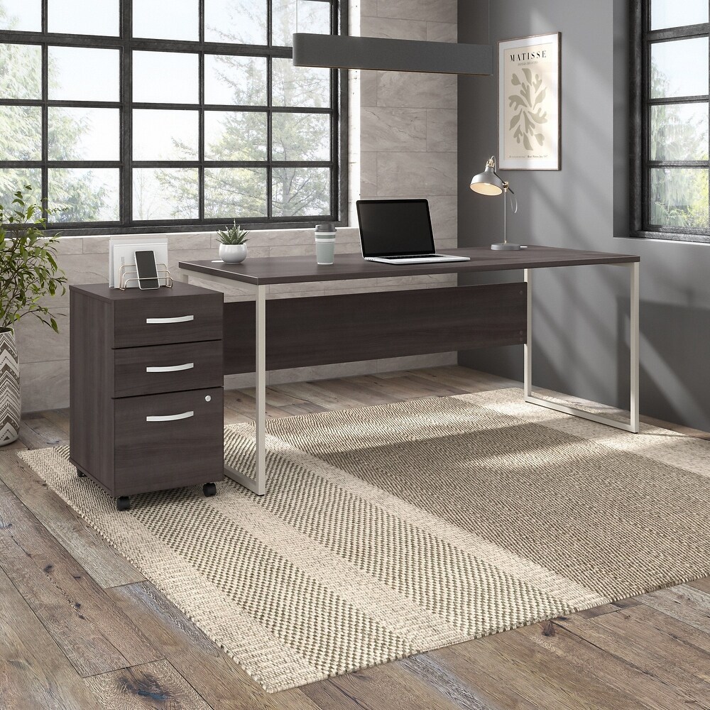 Hybrid 72W x 30D Computer Desk with Drawers by Bush Business Furniture