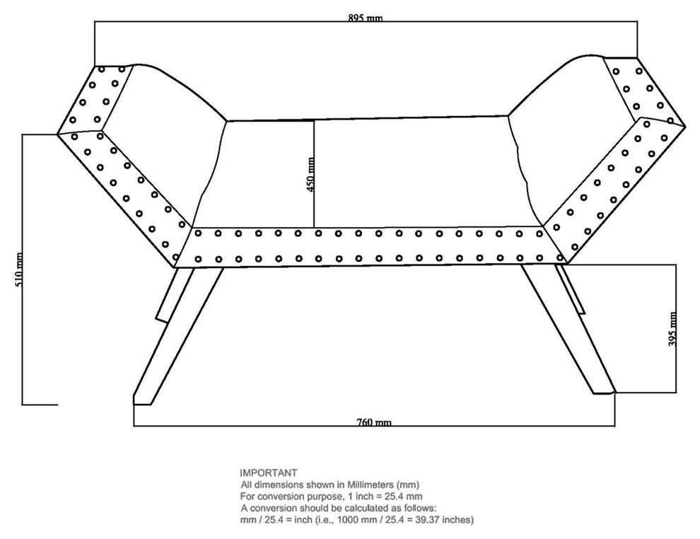 Mid Century Fabric Upholstered Bench   Midcentury   Upholstered Benches   by WHI  Houzz