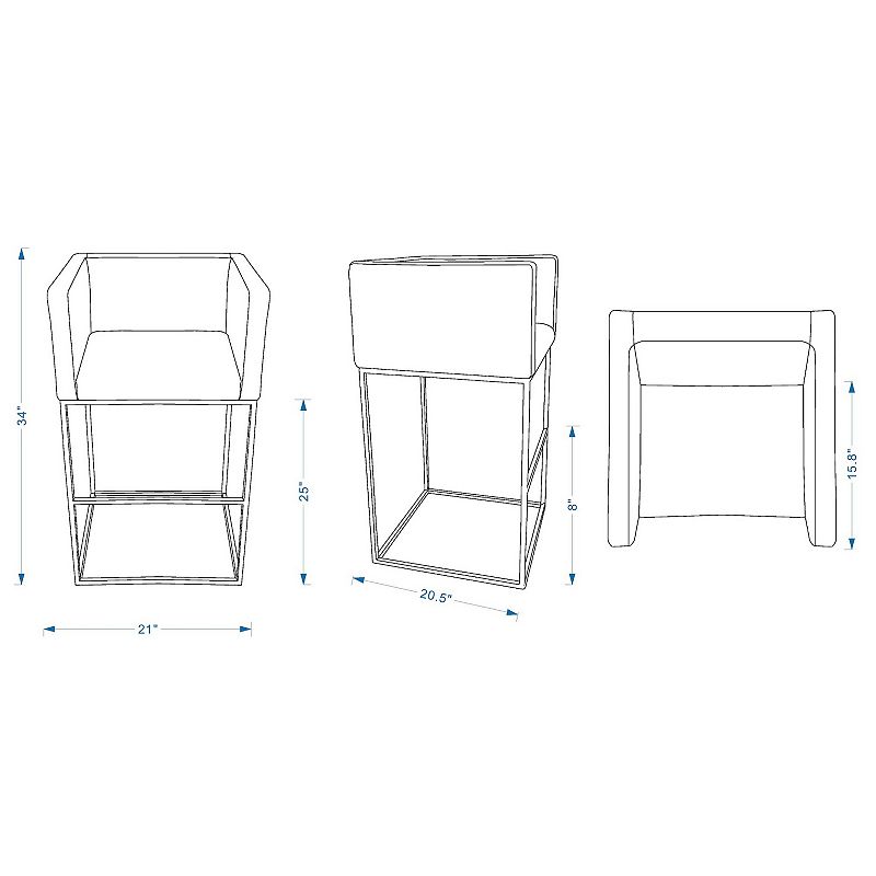 MANHATTAN COMFORT Embassy Counter Stool