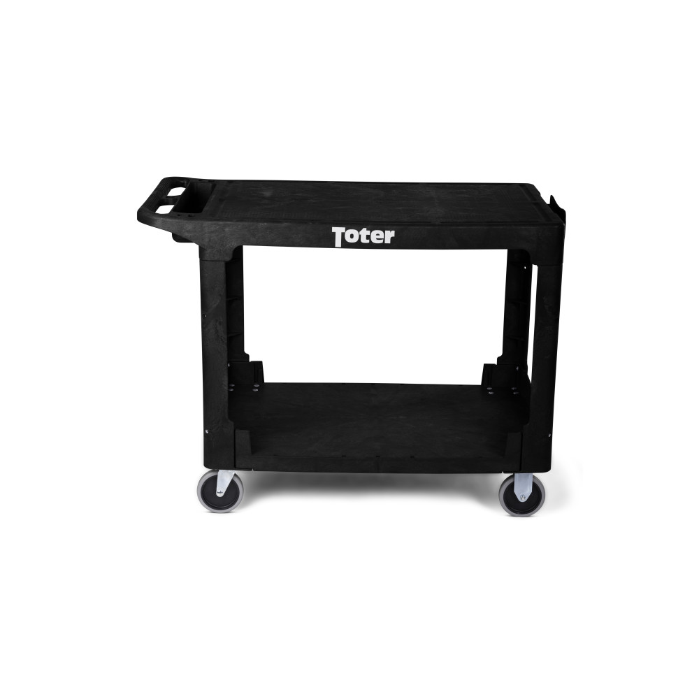 Toter Material Handling Utility Cart with Flat Top and Straight Handle ;