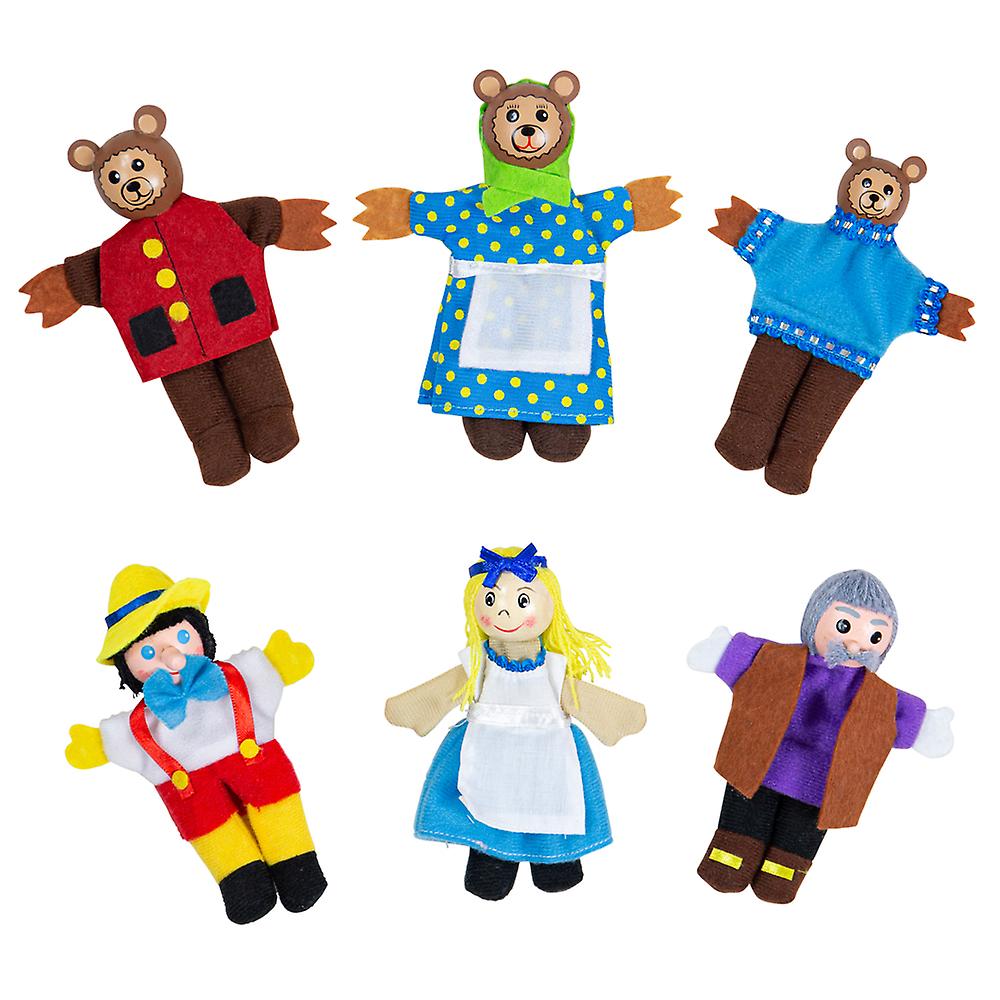 Bigjigs Toys Goldilocks Cloth Hand Finger Puppets Set