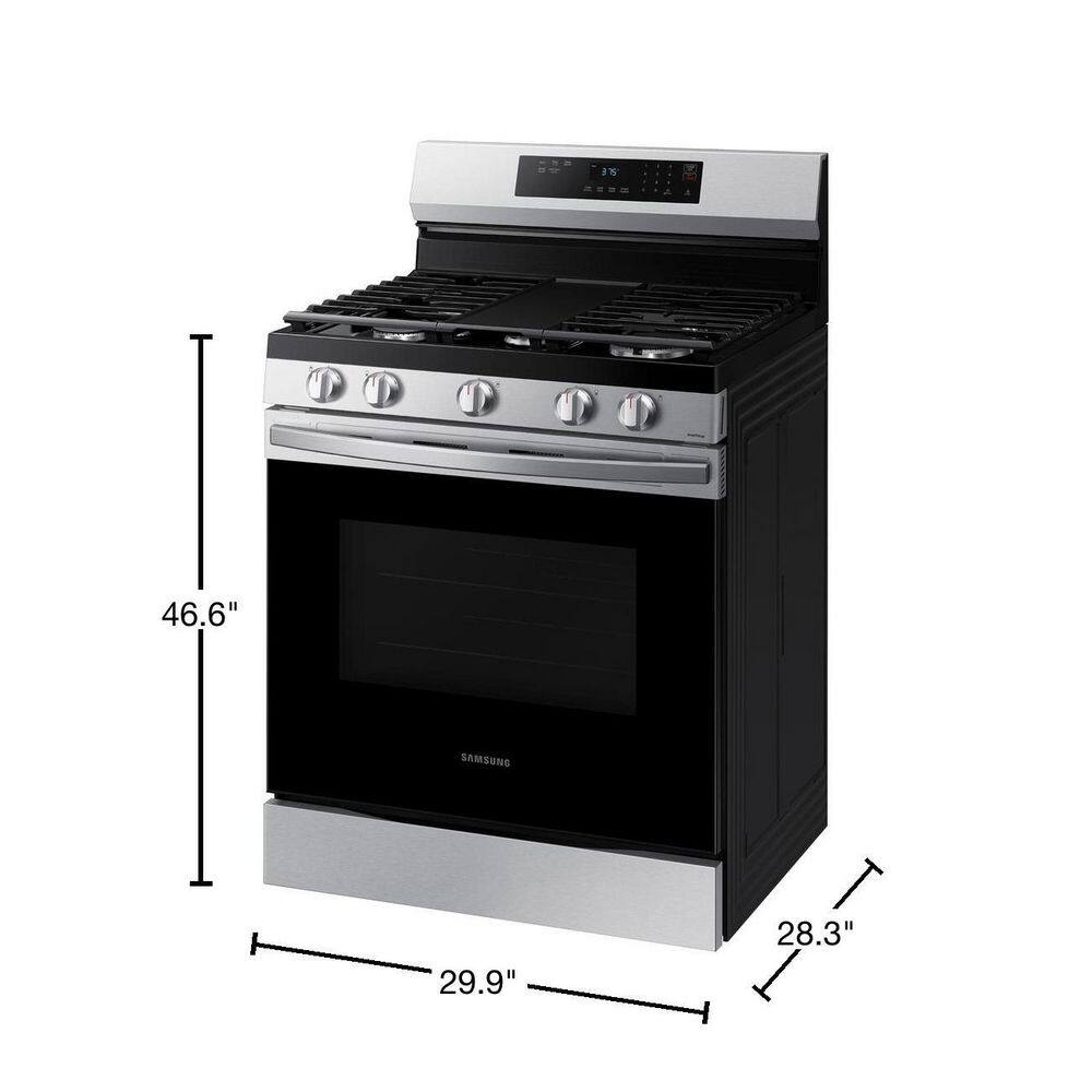  6.0 cu. ft. Smart Freestanding Gas Range with 18K BTU Dual Power Burner in Stainless Steel NX60A6311SS