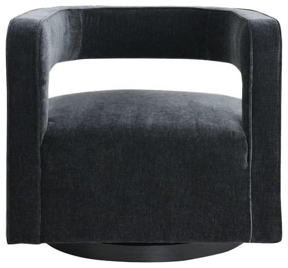 Modern Accent Chair  Swivel Design With Velvet Seat  ampCurved Backrest   Modern   Armchairs And Accent Chairs   by Decor Love  Houzz