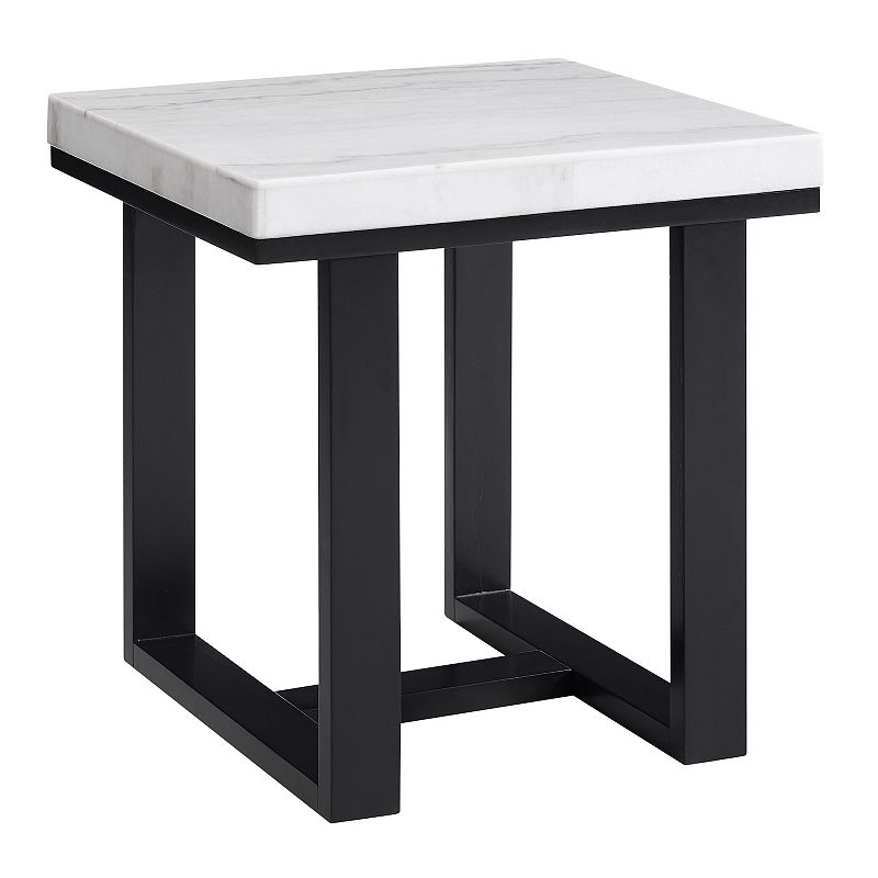 Steve Silver Co. Lucca White Marble-Top End Table