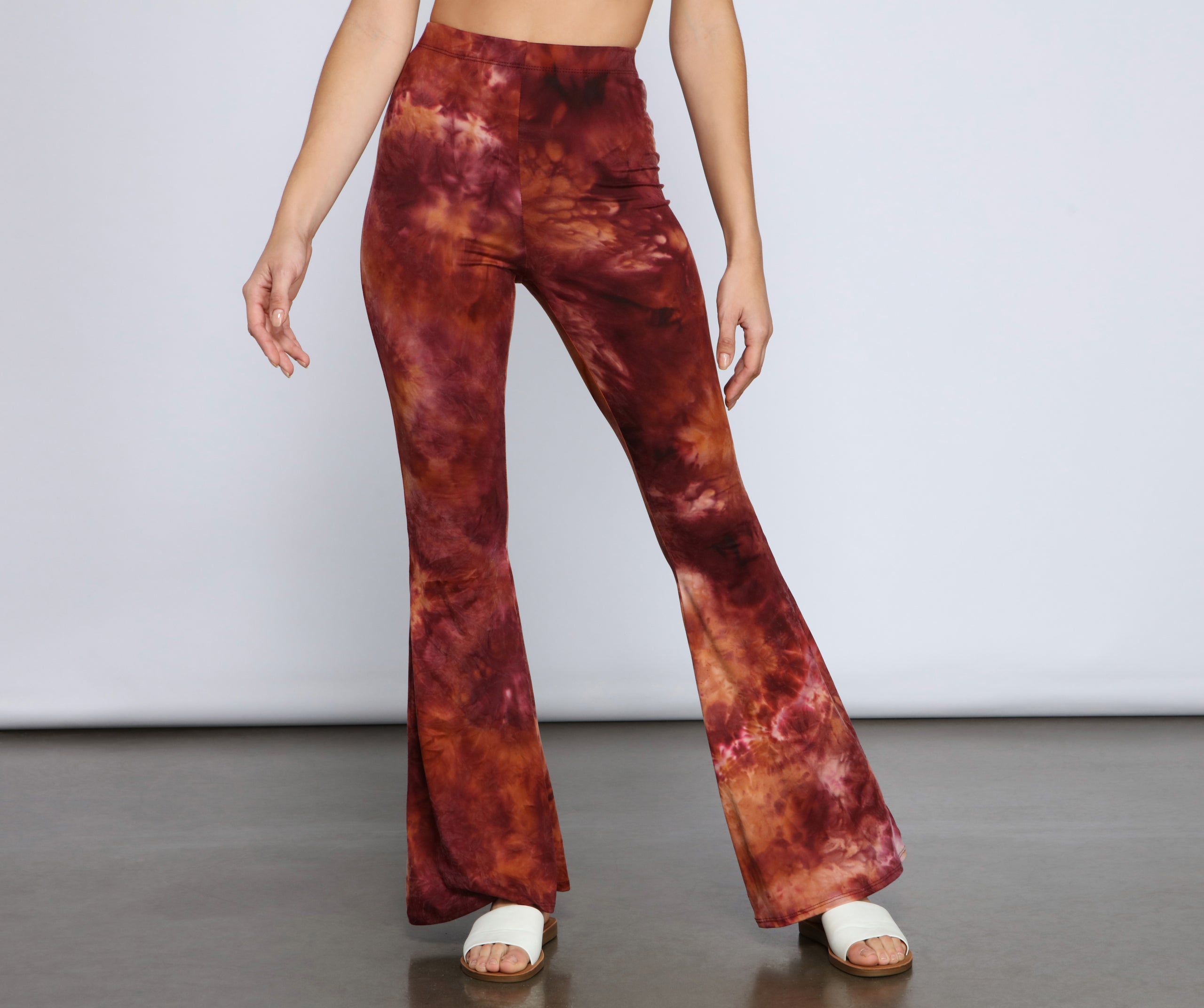 Retro Style Tie-Dye Flare Pants