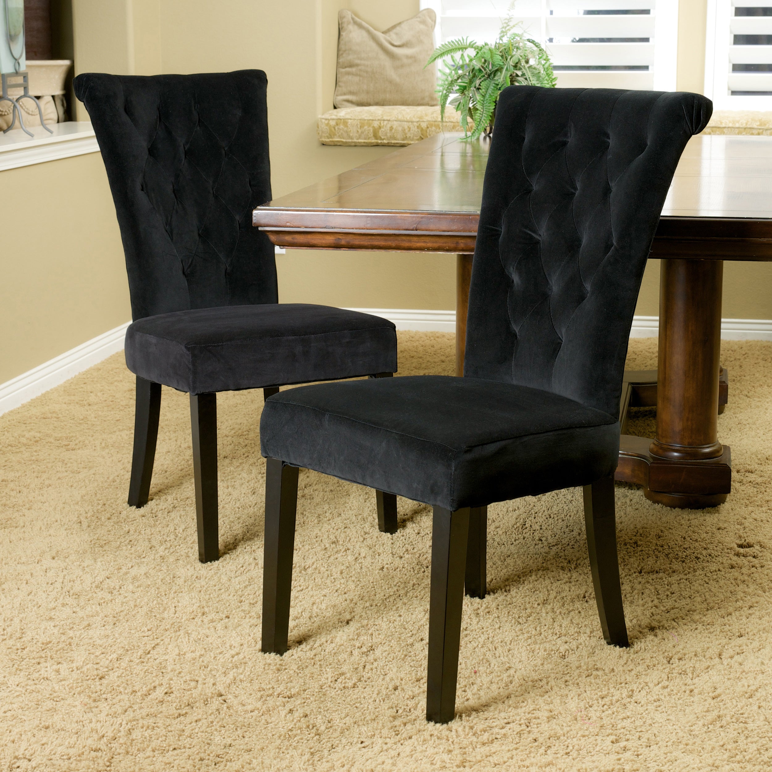 Venus Tufted New Velvet Dining Chair - Set of 2