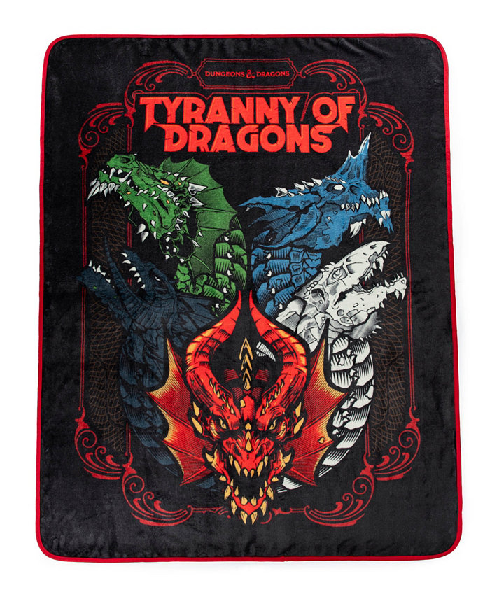 Dungeons and Dragons Plush Tyranny of Dragons Throw  46x 60