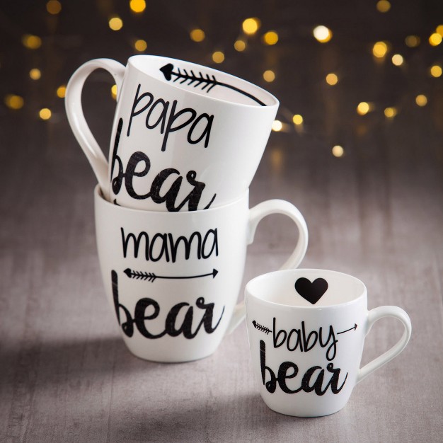 Evergreen Beautiful Bear Family Ceramic Cup O x27 Java Cup Gift Set 6x4x4 In Indoor outdoor