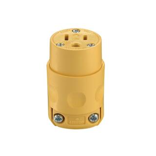 Leviton 15 Amp 125-Volt 3-Wire Connector Yellow R10-515CV-0YL