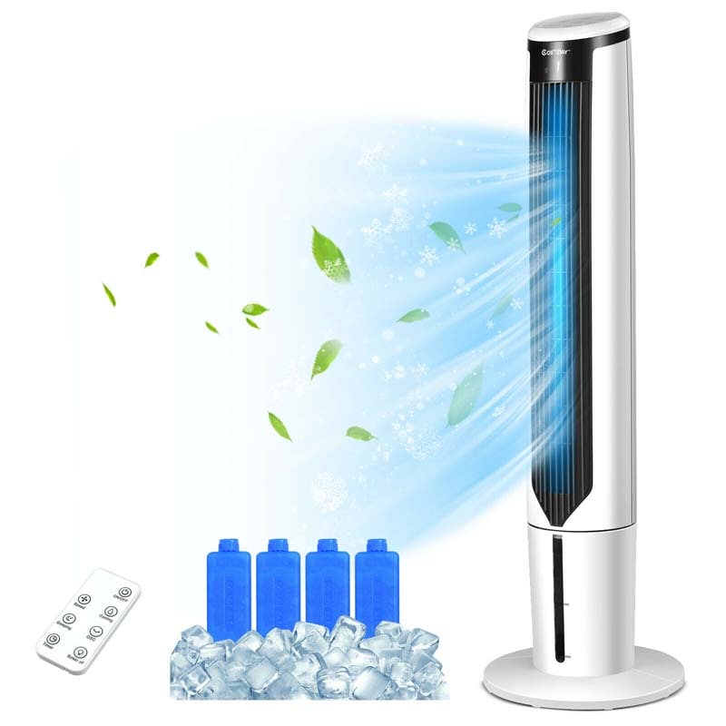 Canada Only - 41'' Tower Fan Evaporative Air Cooler with 3 Modes & 3 Speeds