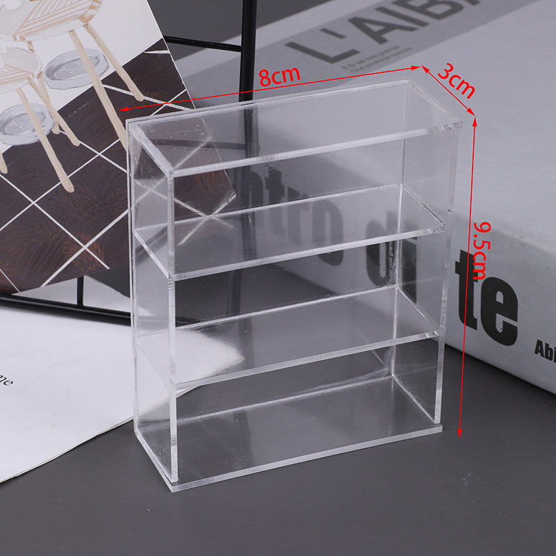 MageCrux 1/12 Dollhouse Miniature Acrylic Display Case Cupboard Showcase Display Shelf