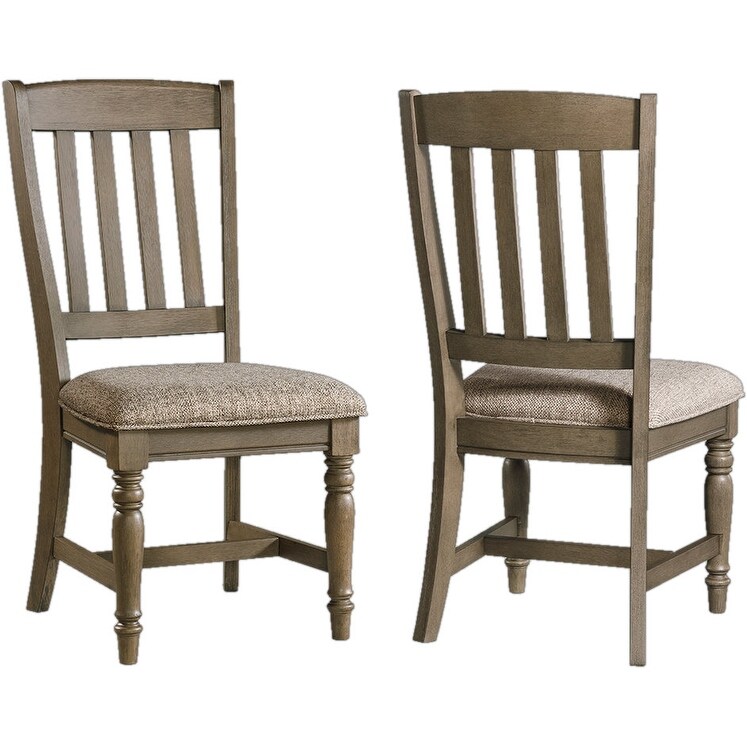 Balboa Park Roasted Oak Chairs with Cushion Seat (Set of 2)