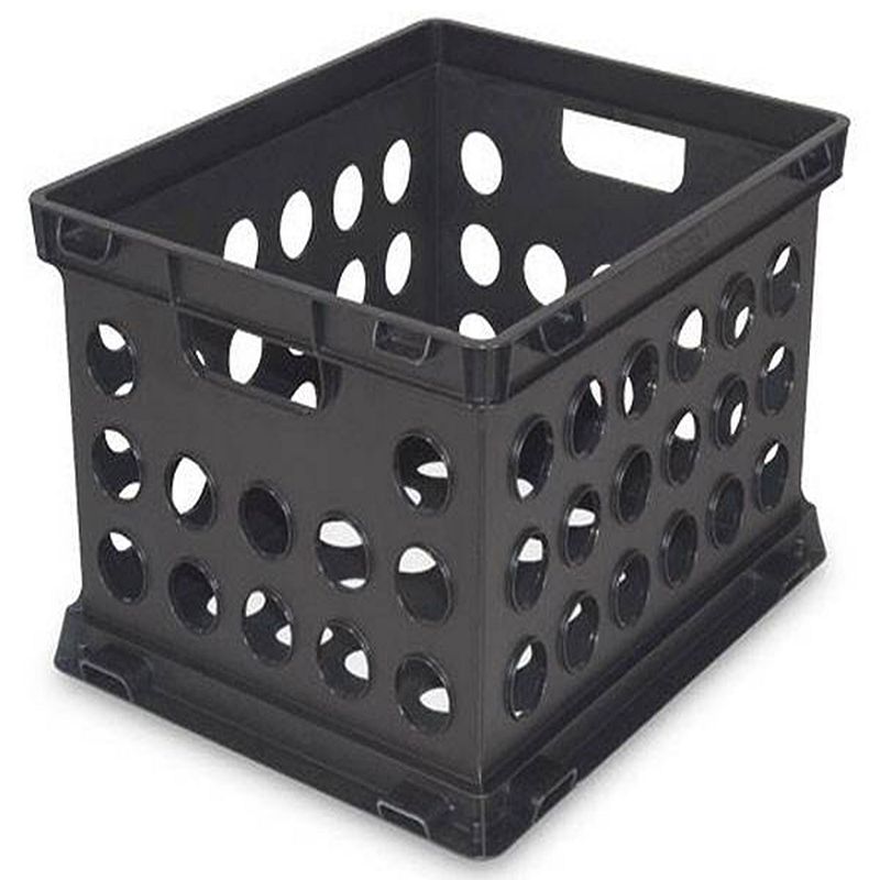 Sterilite Stackable Sturdy Storage Crate Organizer Bins with Handles， 6 Pack