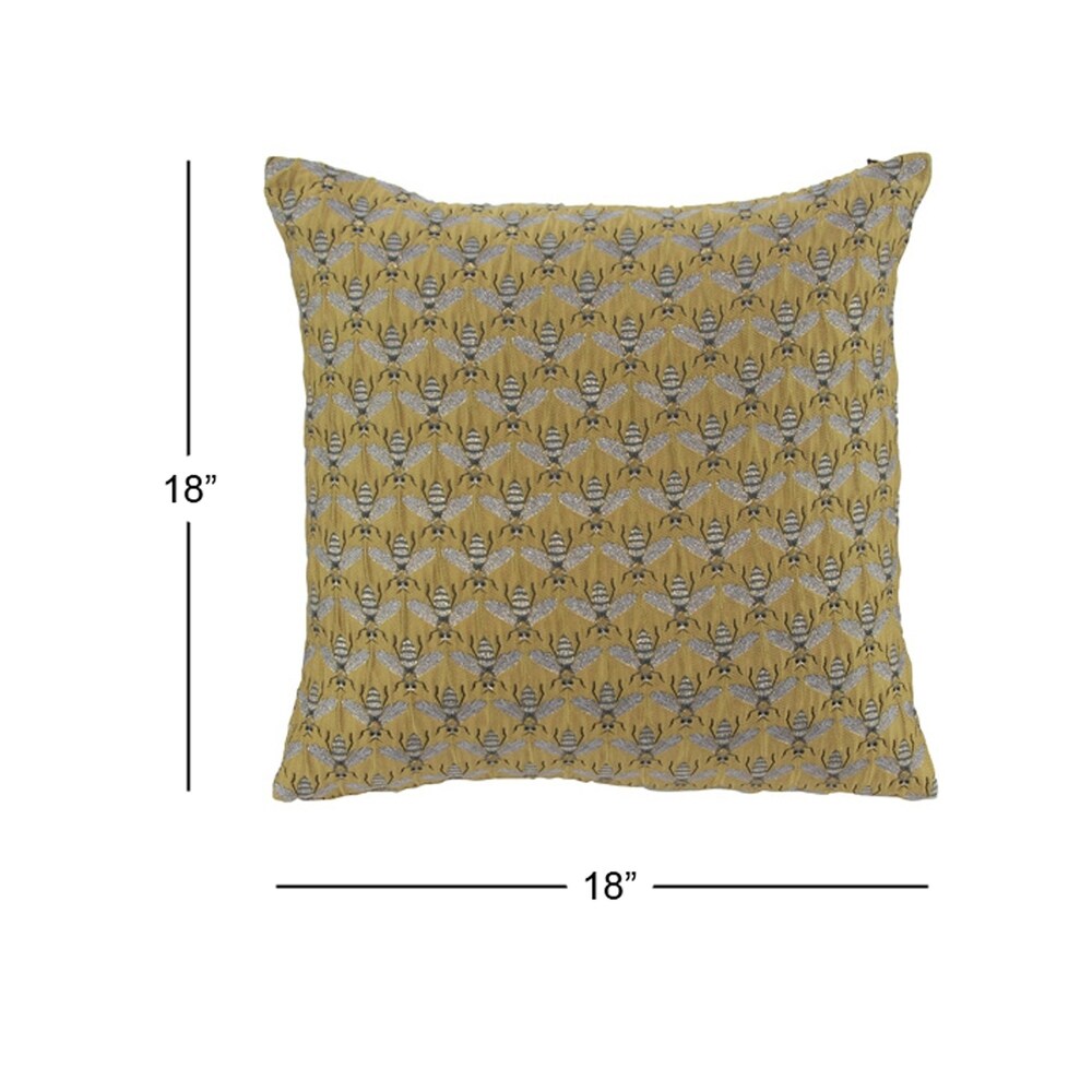 Modern 17 x 17 Inch Mustard Yellow Pillowcase